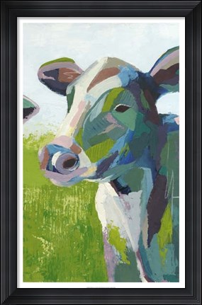 Framed Painterly Cow III Print