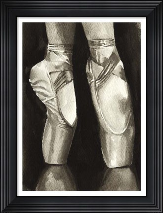 Framed Ballet Shoes II Print