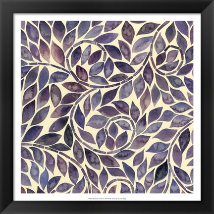 Framed Amethyst Swirls I Print