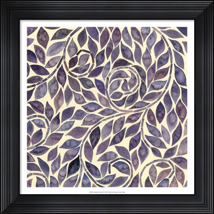 Framed Amethyst Swirls II Print