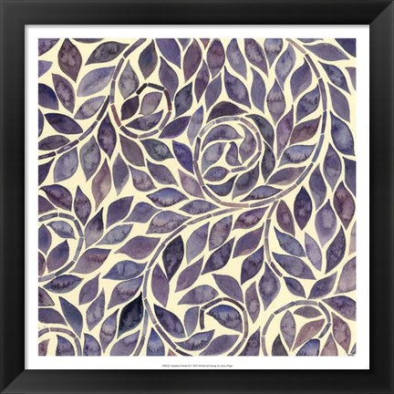 Framed Amethyst Swirls II Print