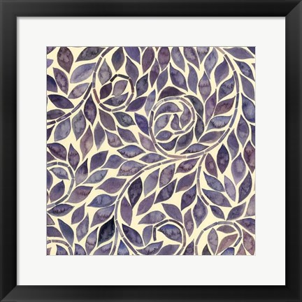 Framed Amethyst Swirls II Print