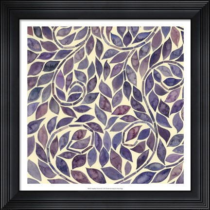 Framed Amethyst Swirls III Print