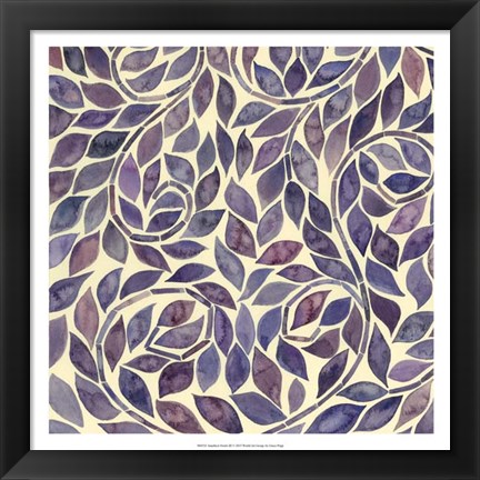 Framed Amethyst Swirls III Print