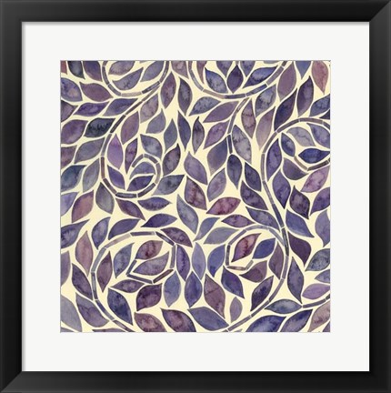 Framed Amethyst Swirls III Print