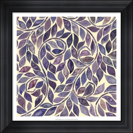 Framed Amethyst Swirls IV Print