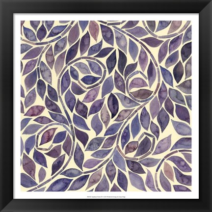 Framed Amethyst Swirls IV Print