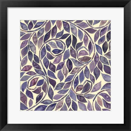 Framed Amethyst Swirls IV Print