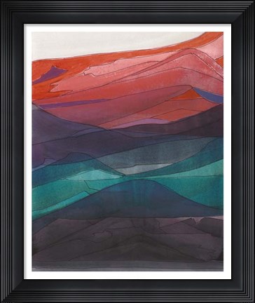 Framed Red Hills I Print
