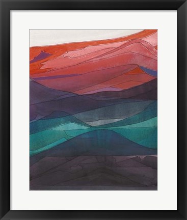 Framed Red Hills I Print