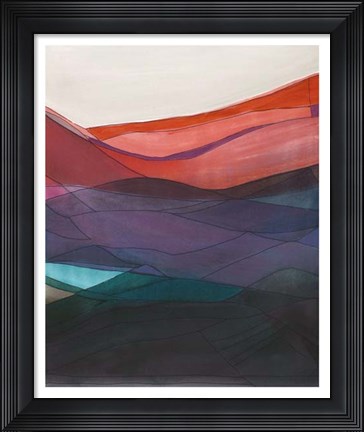 Framed Red Hills II Print
