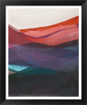 Framed Red Hills II Print