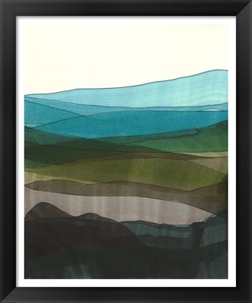 Framed Blue Hills I Print