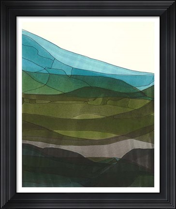 Framed Blue Hills II Print