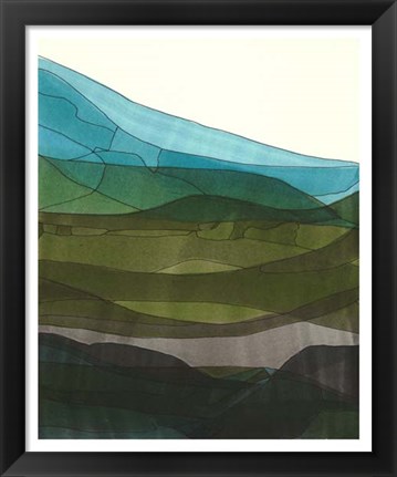 Framed Blue Hills II Print