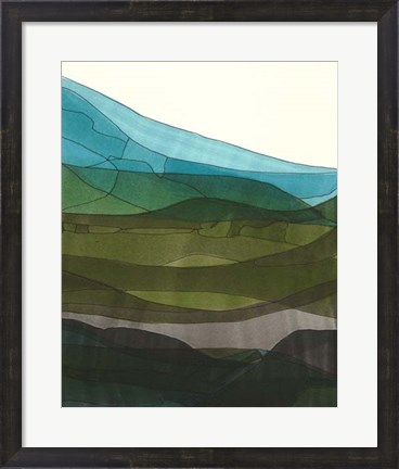 Framed Blue Hills II Print