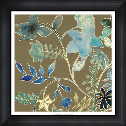 Framed Flower Garland III Print