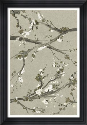 Framed Neutral Cherry Blossoms I Print