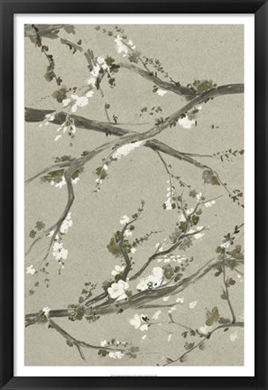 Framed Neutral Cherry Blossoms I Print