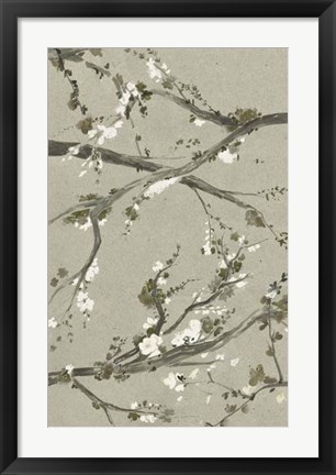 Framed Neutral Cherry Blossoms I Print