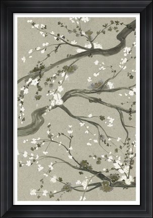 Framed Neutral Cherry Blossoms II Print