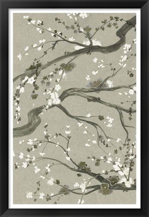 Framed Neutral Cherry Blossoms II Print