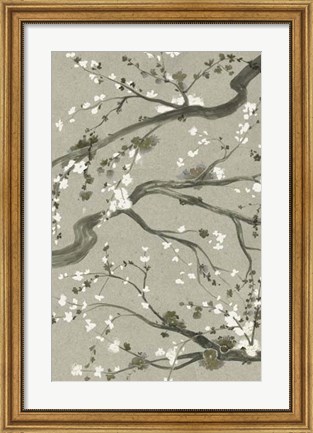 Framed Neutral Cherry Blossoms II Print