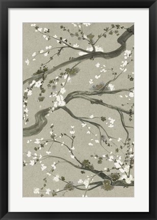 Framed Neutral Cherry Blossoms II Print