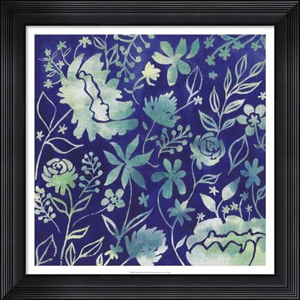 Framed Indigo Batik I Print