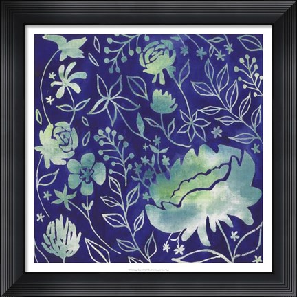 Framed Indigo Batik II Print