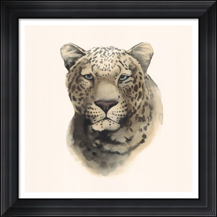 Framed Safari Cat I Print