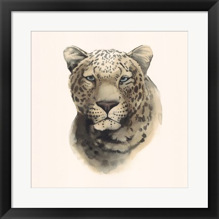 Framed Safari Cat I Print