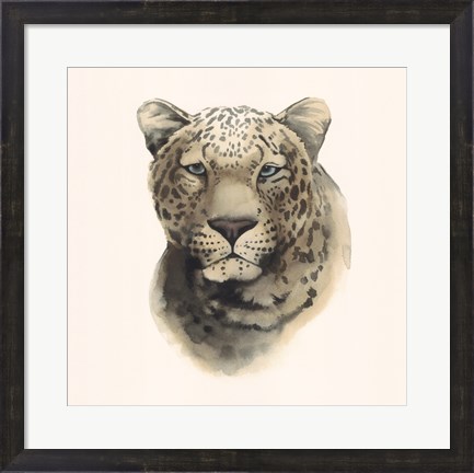 Framed Safari Cat I Print