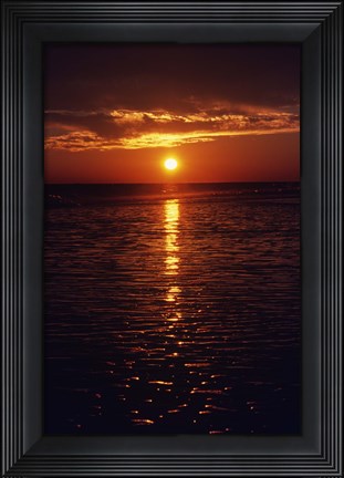 Framed Sunset Holden Beach Print