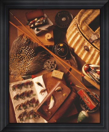 Framed Fishing 1 Print