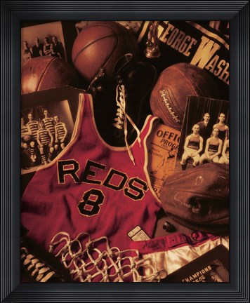 Framed Basketball Print