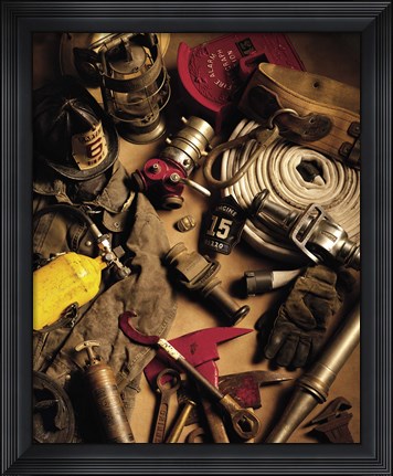 Framed Firefighting Print