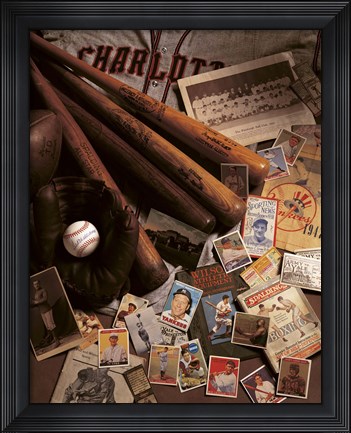 Framed Baseball 2 Print