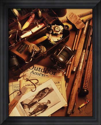 Framed Fishing 2 Print