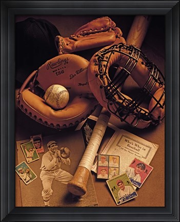 Framed Baseball Print