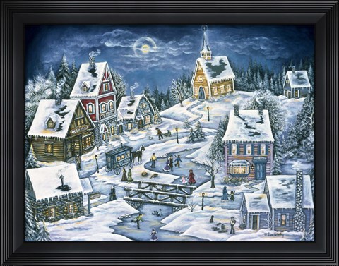 Framed Hidden Mountain Village Print