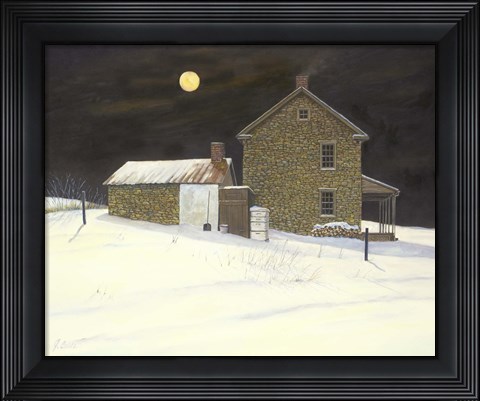 Framed Early Moon Print