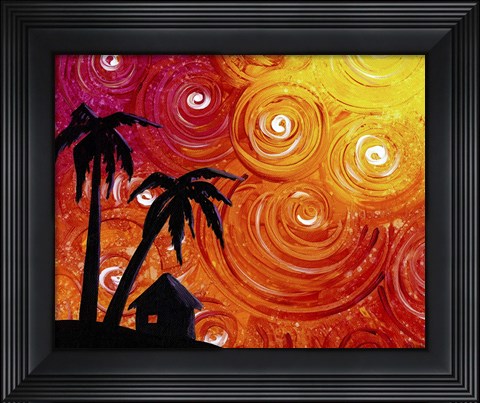 Framed Seaside Lights Print