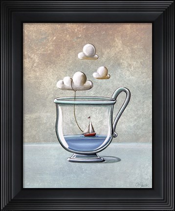 Framed Steam Boat Print