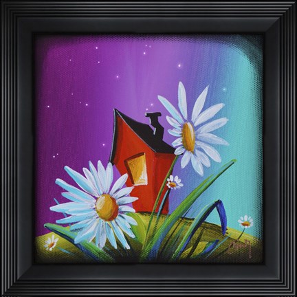 Framed Bashful House I Print