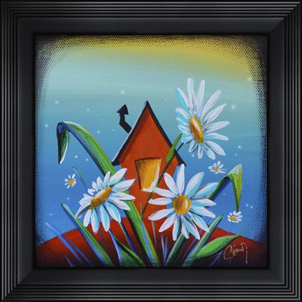 Framed Bashful House II Print
