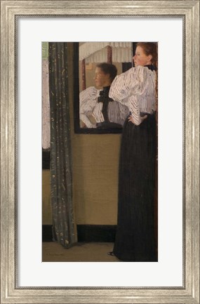 Framed Face Reflected In A Mirror, 1896 Print