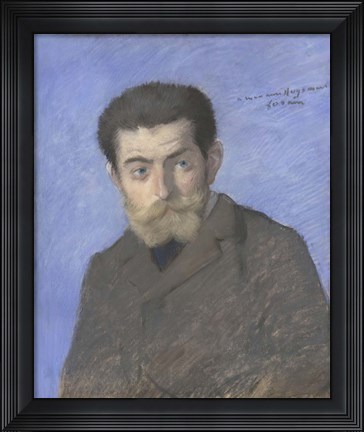 Framed Portrait Of The Writer Joris-Karl Huysmans (1848-1907) Print