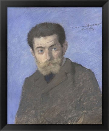 Framed Portrait Of The Writer Joris-Karl Huysmans (1848-1907) Print