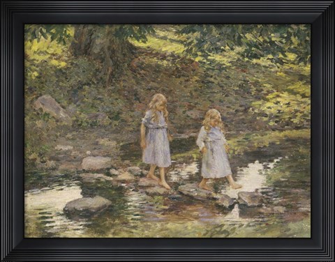 Framed Stepping Stones, 1893 Print